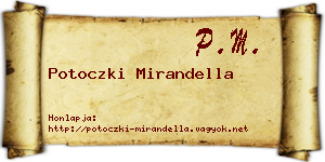 Potoczki Mirandella névjegykártya